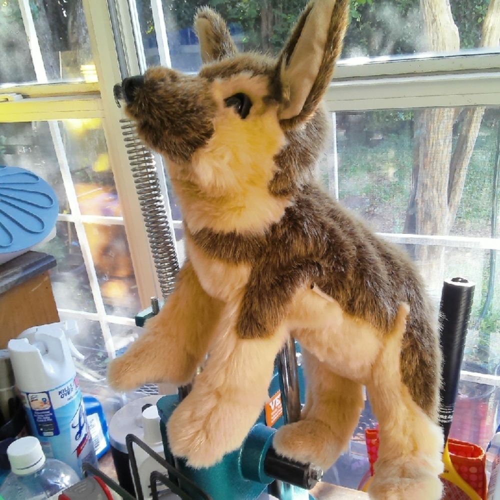 Charming Plush Dog Toy - Brown and Tan